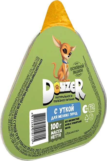 Влажный корм для собак Doyzer Мясной с уткой (100г)