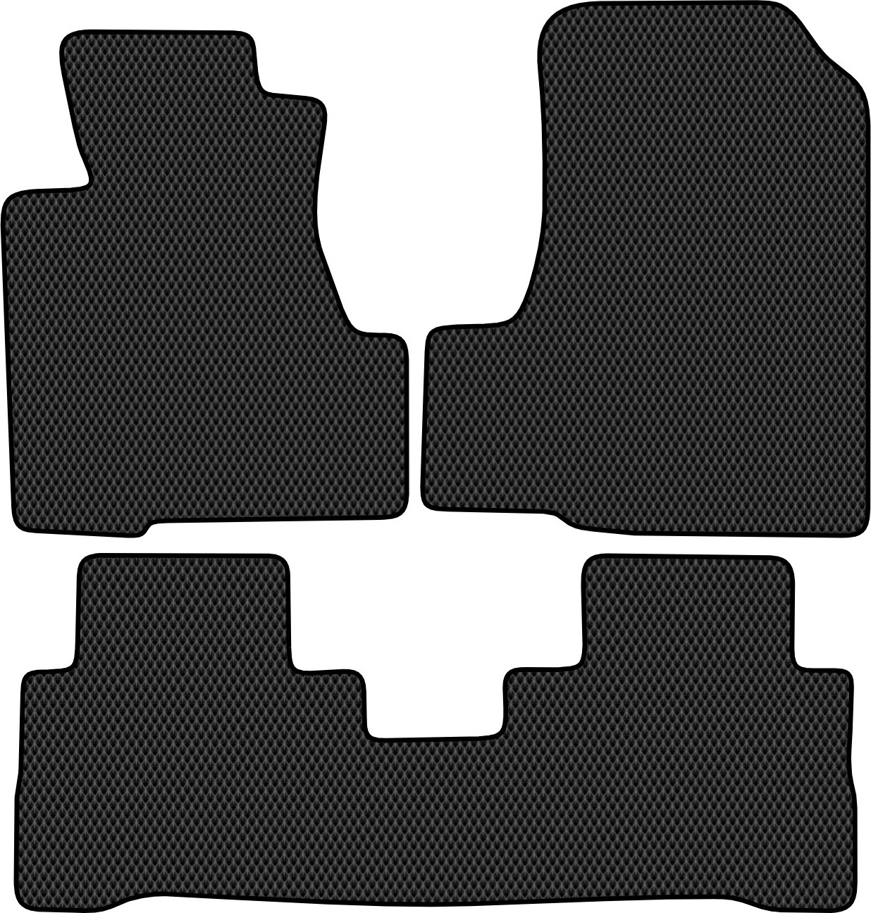 Комплект ковриков для авто Alicosta 0422_2 для Honda CR-V III SUV/RE 2007-2012 (EVA ромб, черный)