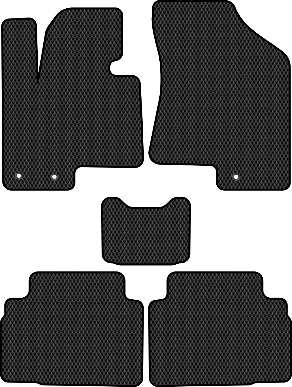 Комплект ковриков для авто Alicosta 0489_2 для Hyundai ix35 I SUV/LM 2010-2015 (EVA ромб, черный)
