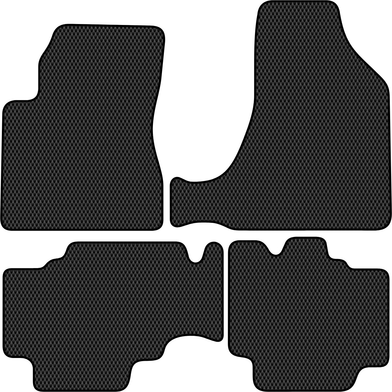 Комплект ковриков для авто Alicosta 0513_2 для Hyundai Tucson I SUV/JM 2004-2009 (EVA ромб, черный)