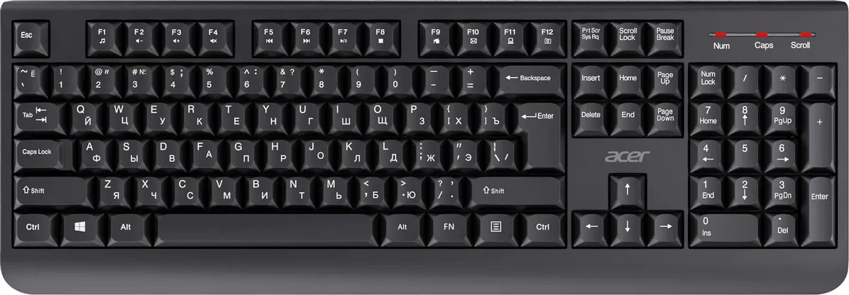 Комплект клавиатура и мышь Acer OCC401 / ZL.ACCCC.016 (черный) — фото 2