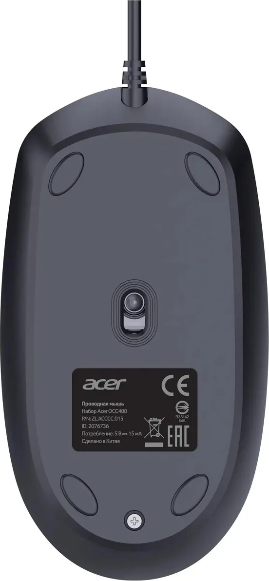 Комплект клавиатура и мышь Acer OCC400 / ZL.ACCCC.015 (черный) — фото 5