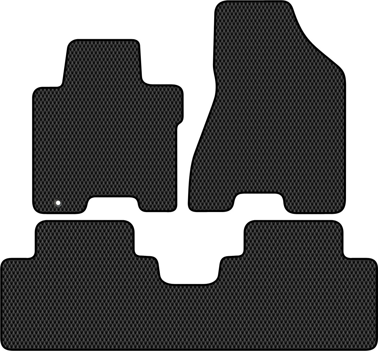 Комплект ковриков для авто Alicosta 0603_2 для Kia Sportage II SUV/KM 2006-2010 (EVA ромб, черный)