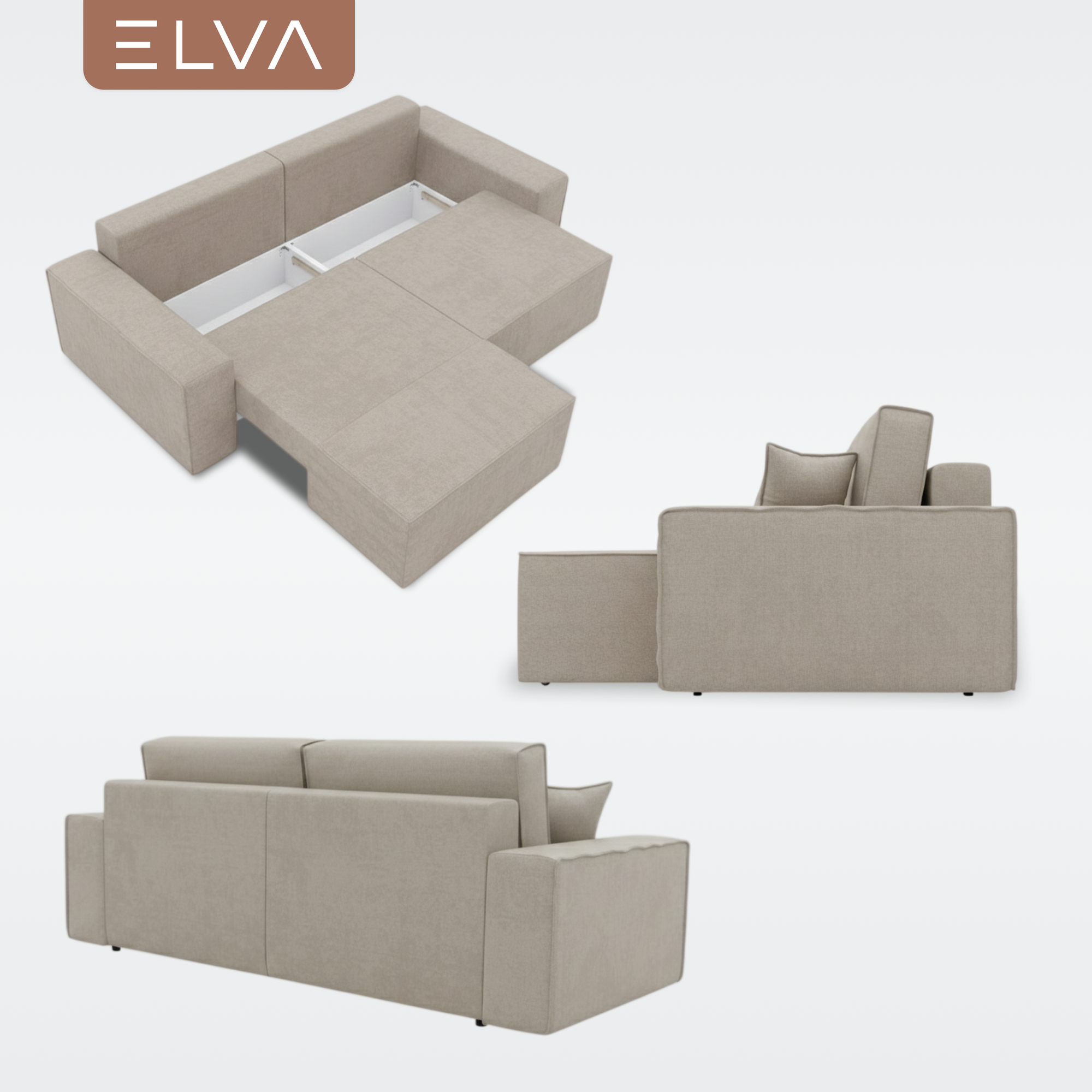 Диван угловой ELVA Кубо А4Л-Е6С-Е1С-А4П левый (Muza 05) — фото 6