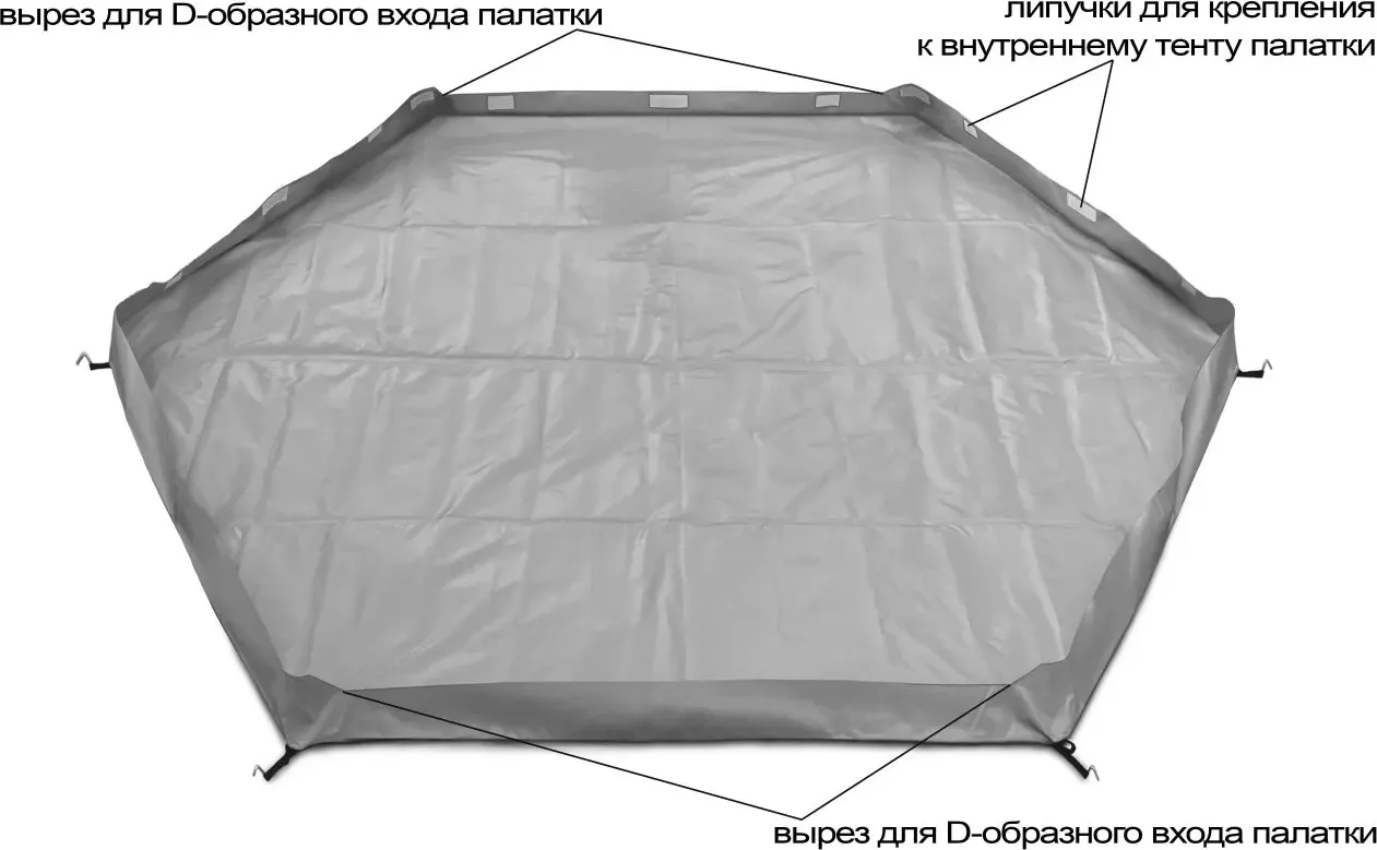 Пол для палатки ЛОТОС КубоЗонт 6-У гидроизоляционное / 4033 — фото 3