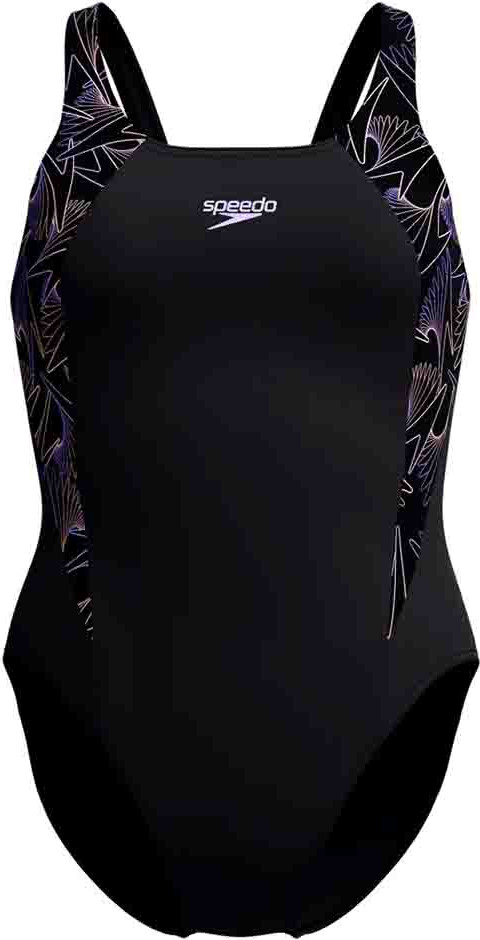Купальник для плавания Speedo Hyperboom Splice Muscleback 8-1347018692 (р.34, черный/сиреневый)