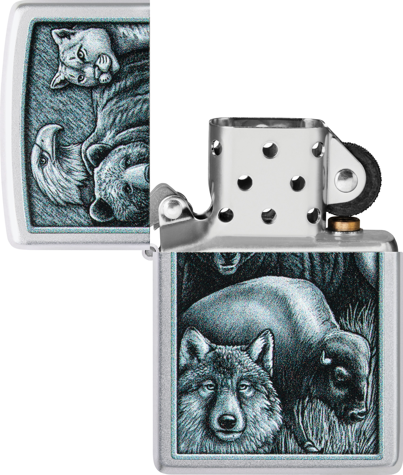 Зажигалка Zippo Animal Kingdom Design / 46237 (серебристый) — фото 4