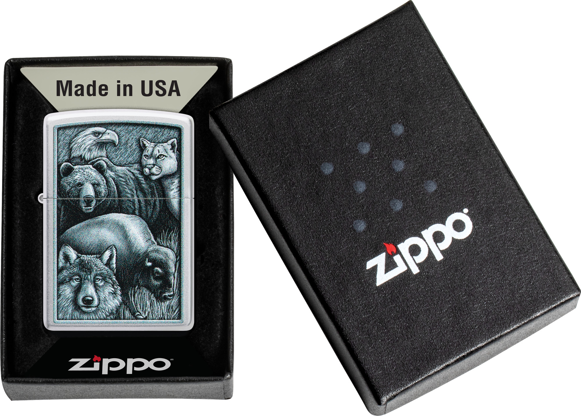 Зажигалка Zippo Animal Kingdom Design / 46237 (серебристый) — фото 6