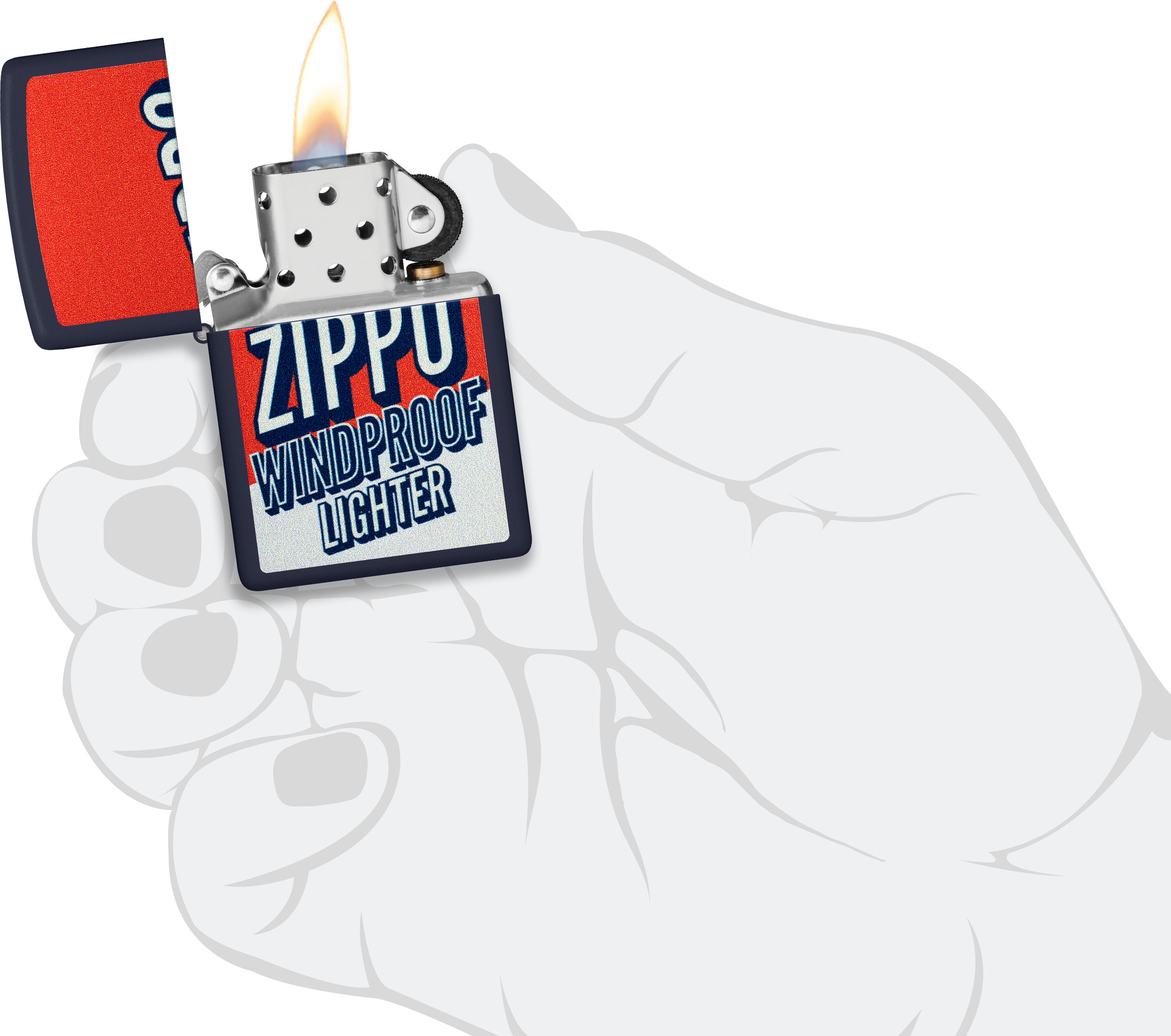 Зажигалка Zippo Color Block Design / 46486 (синий) — фото 6