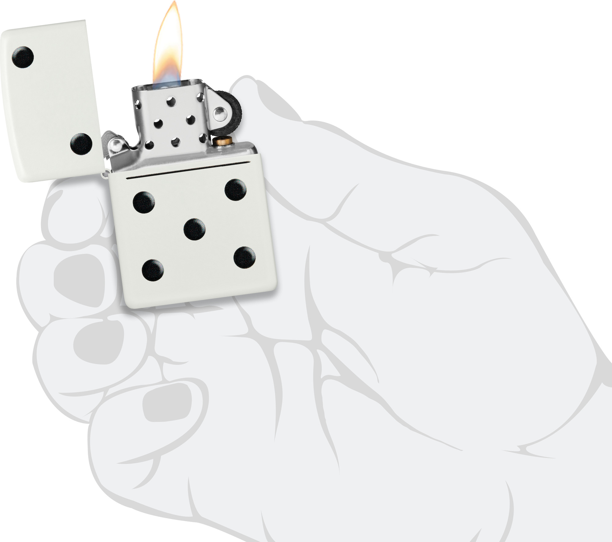 Зажигалка Zippo Domino Design / 46159 (белый) — фото 6