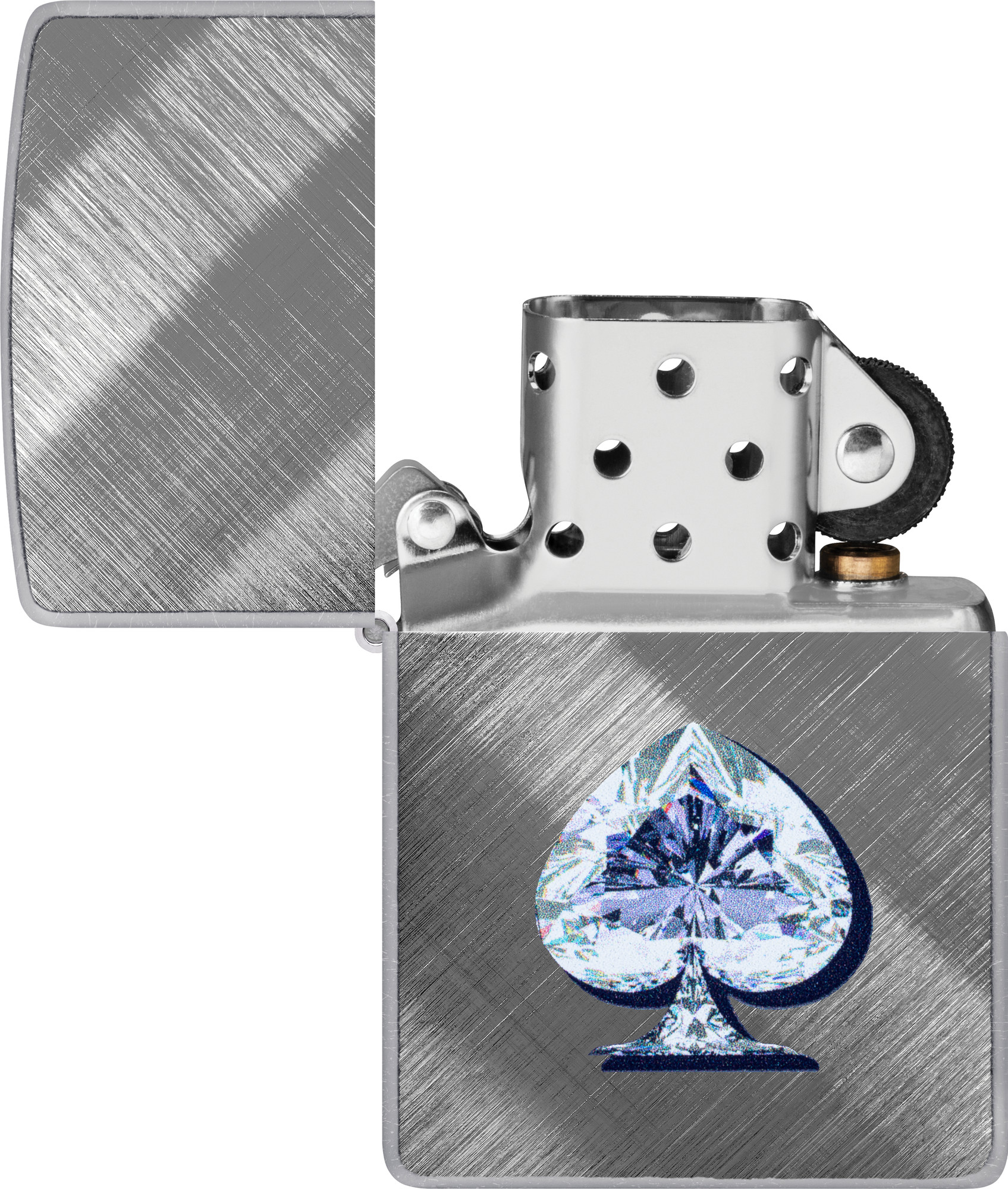 Зажигалка Zippo Gleaming Spade Design / 46472 (серебристый) — фото 3