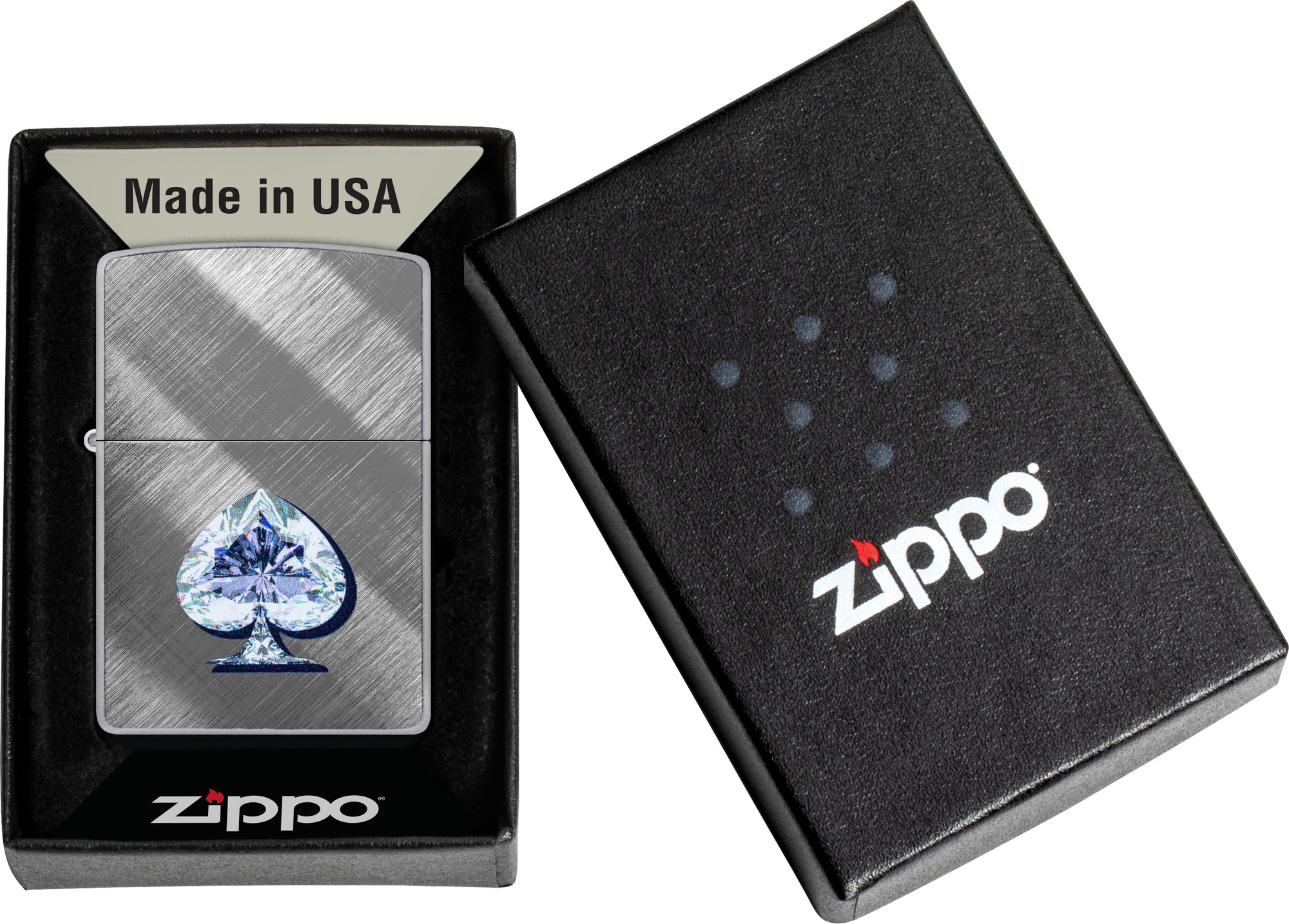 Зажигалка Zippo Gleaming Spade Design / 46472 (серебристый) — фото 5
