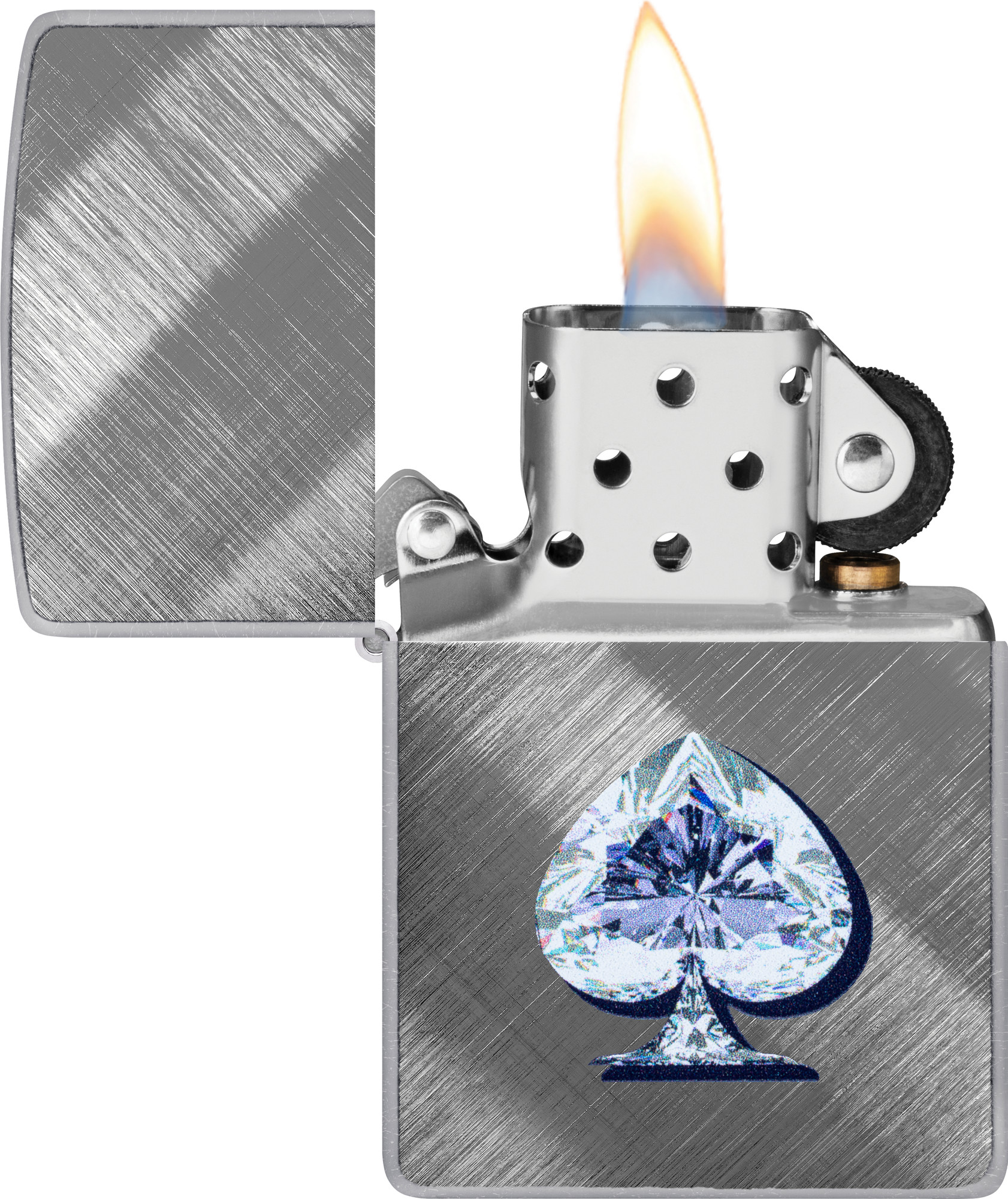 Зажигалка Zippo Gleaming Spade Design / 46472 (серебристый) — фото 4