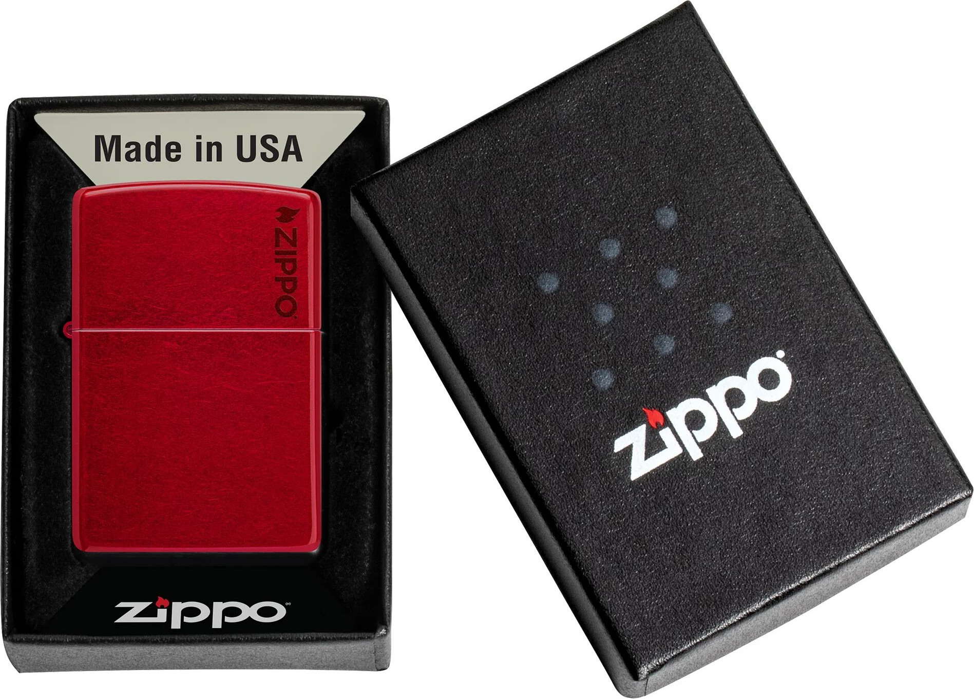 Зажигалка Zippo Logo / 21063ZL (красный) — фото 5