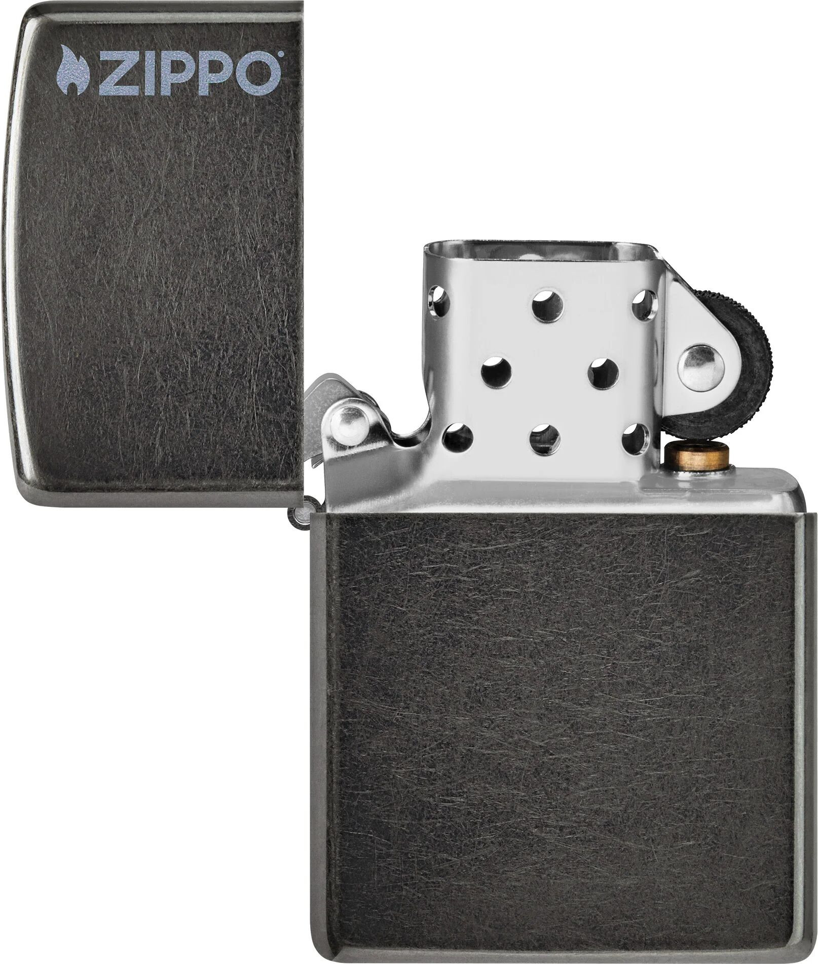 Зажигалка Zippo Logo / 28378ZL (серый) — фото 3