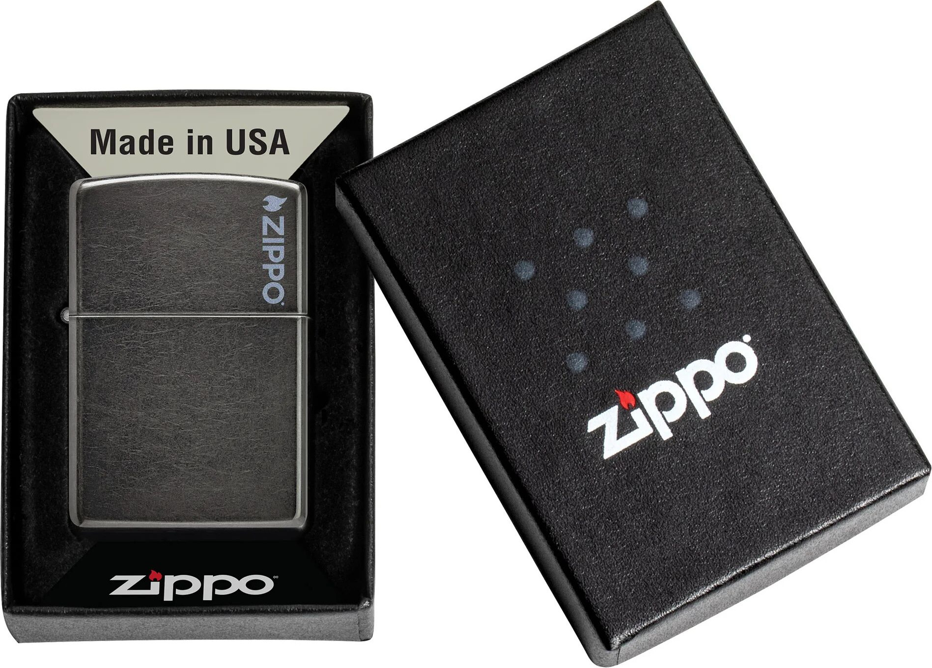 Зажигалка Zippo Logo / 28378ZL (серый) — фото 5