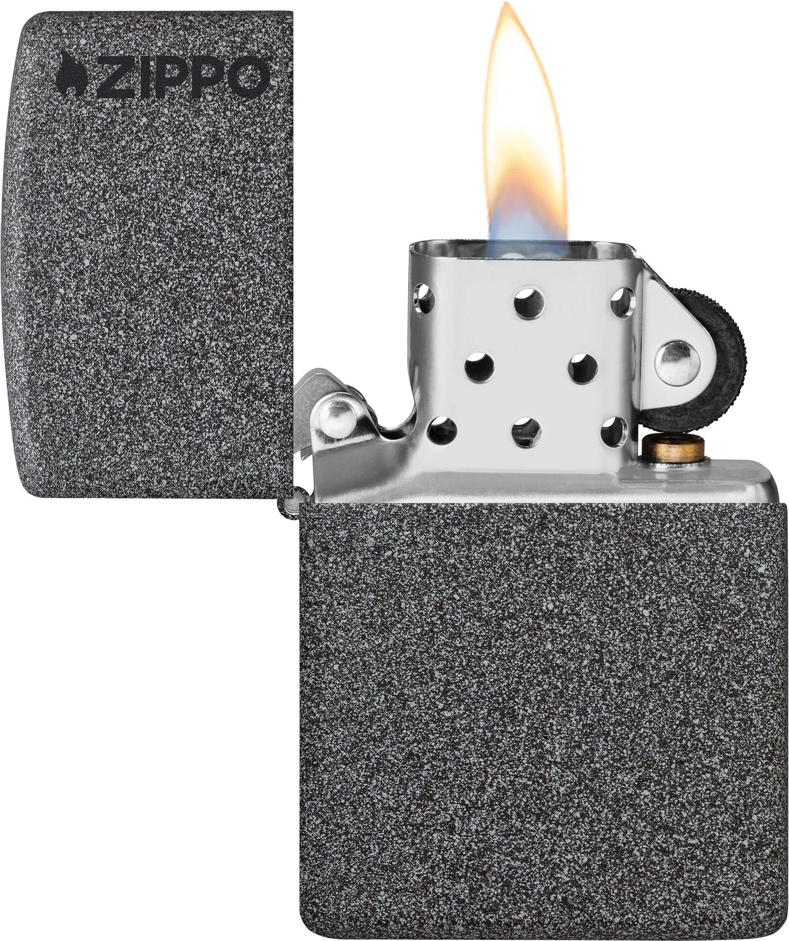 Зажигалка Zippo Logo / 211ZL (серый) — фото 3