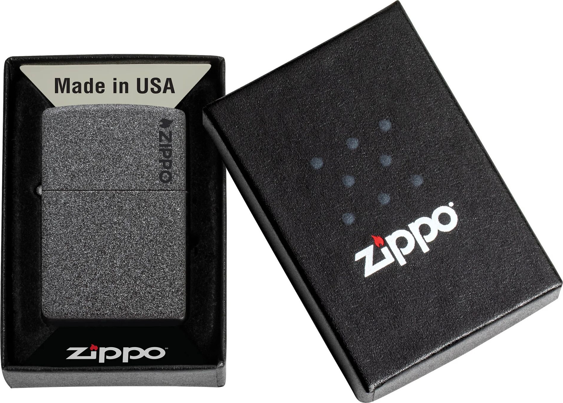 Зажигалка Zippo Logo / 211ZL (серый) — фото 5