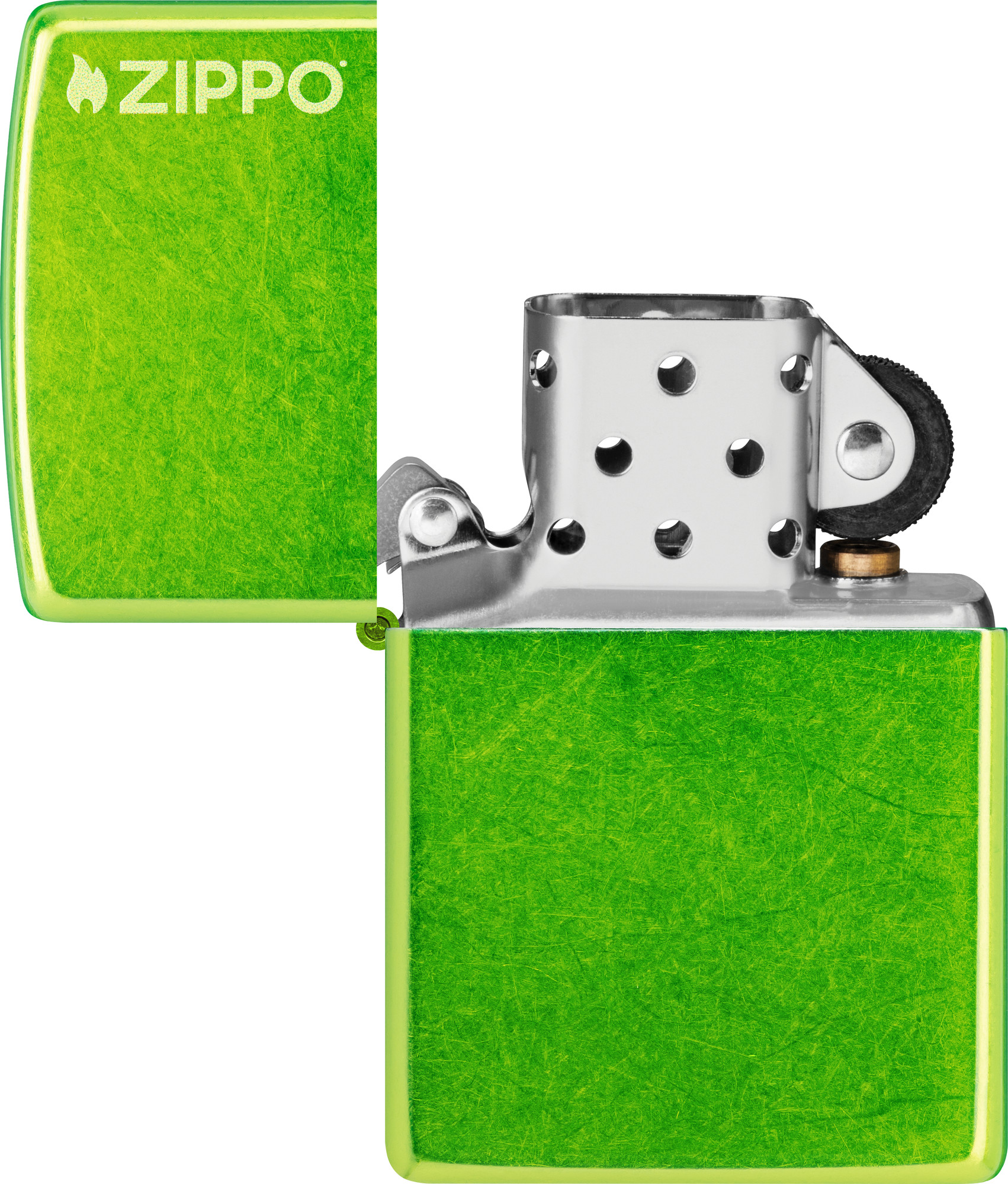 Зажигалка Zippo Logo / 24513ZL (зеленый) — фото 2