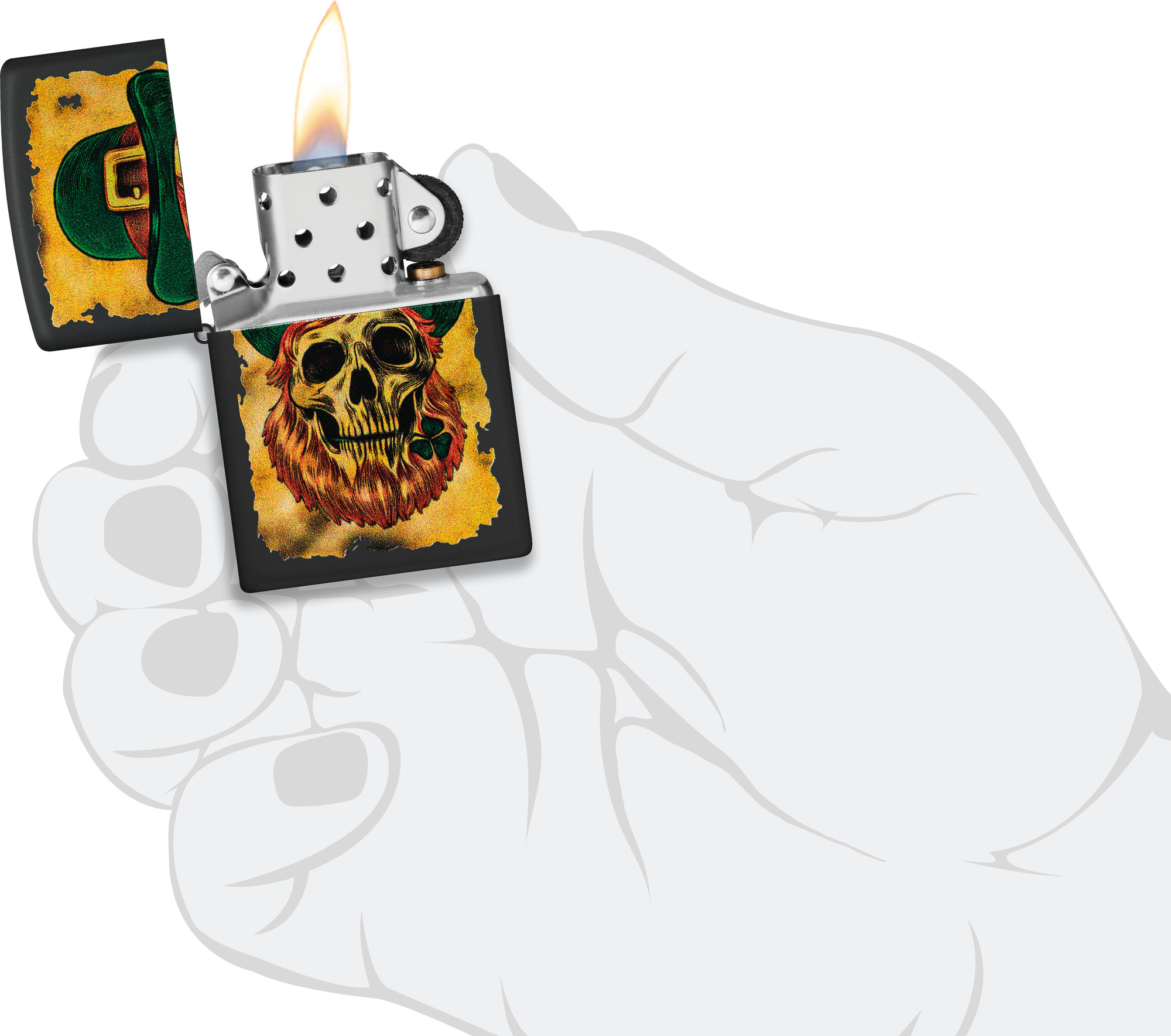 Зажигалка Zippo Lucky Map / 46244 (черный) — фото 6