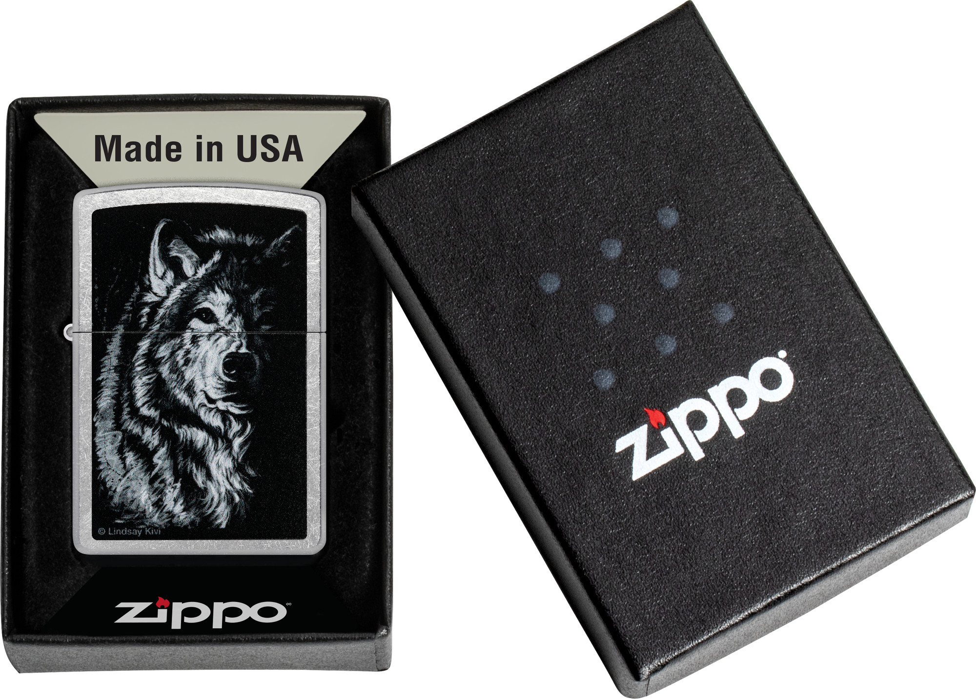 Зажигалка Zippo Shadow Wolf / 46149 (серебристый) — фото 5