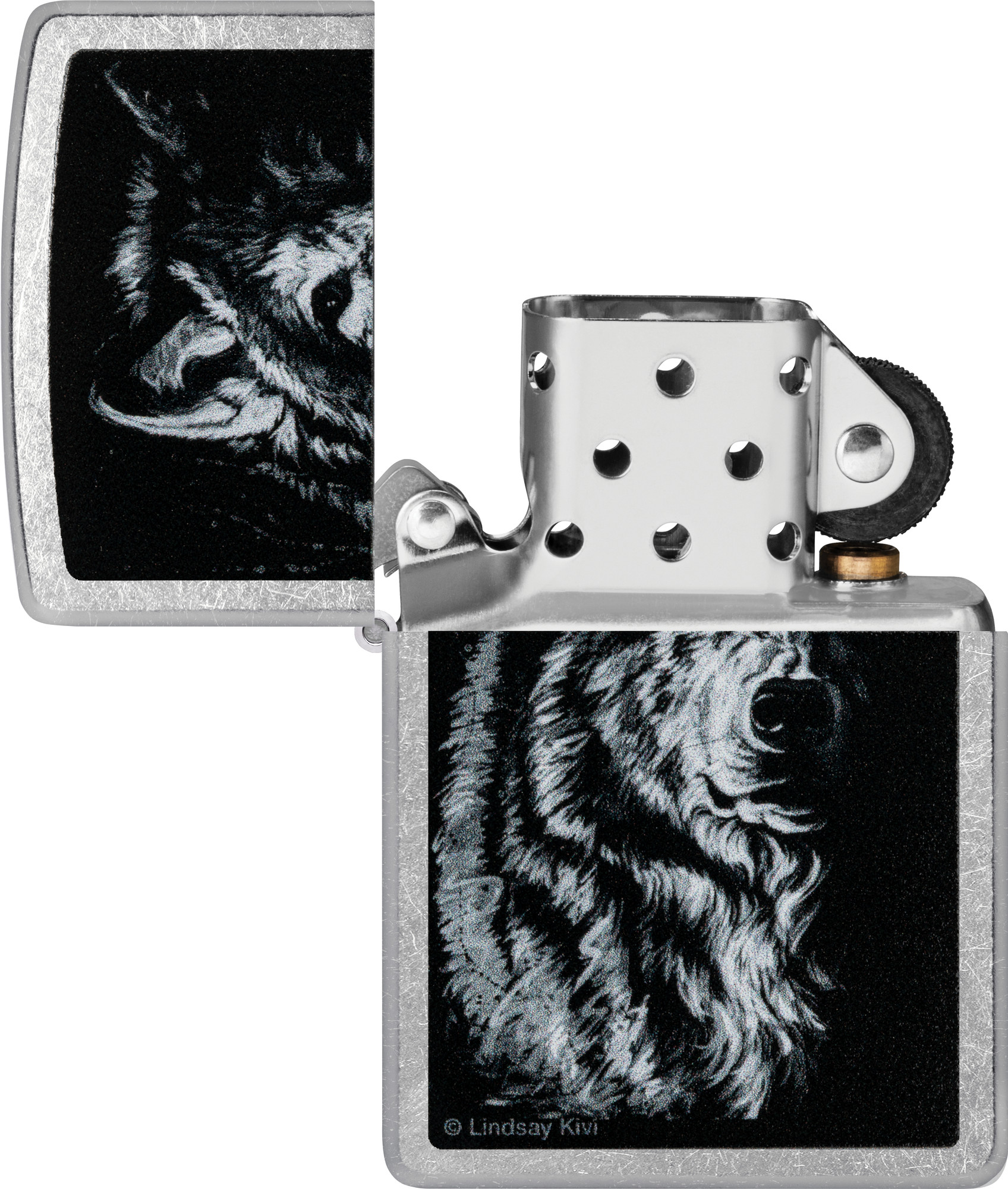 Зажигалка Zippo Shadow Wolf / 46149 (серебристый) — фото 3