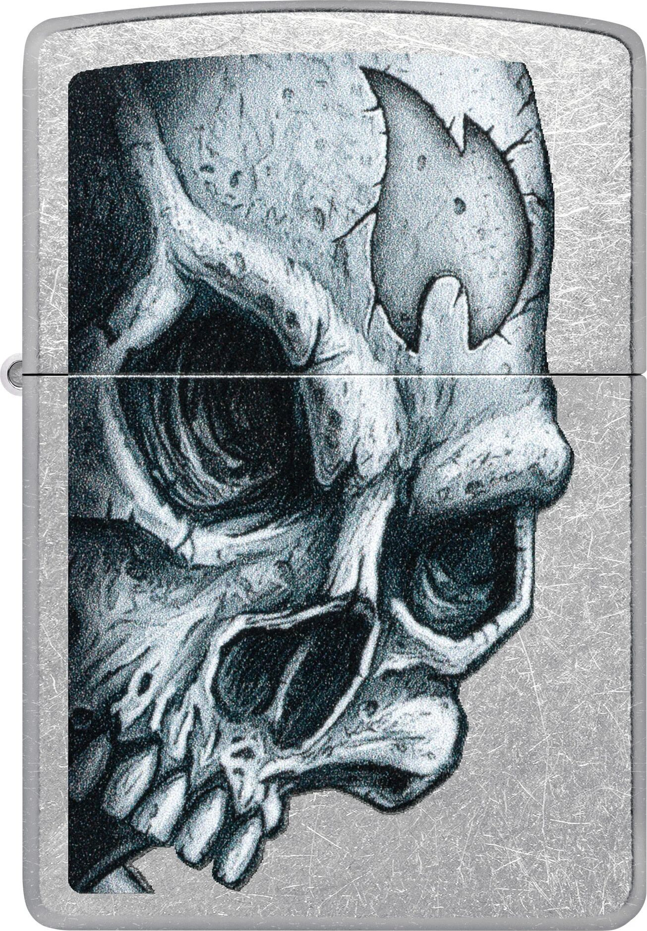 Зажигалка Zippo Skull and Flame / 46587 (серебристый) — фото 4