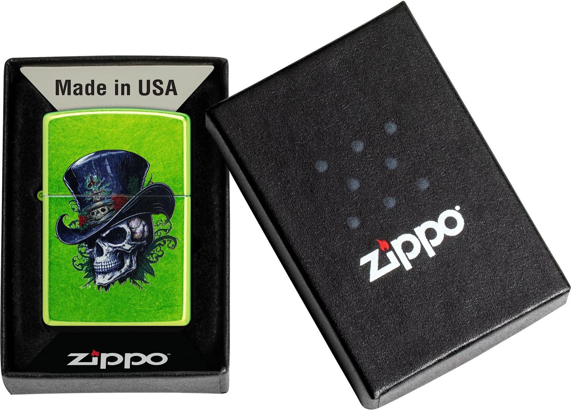 Зажигалка Zippo Steampunk Skeleton / 46709 (зеленый) — фото 5