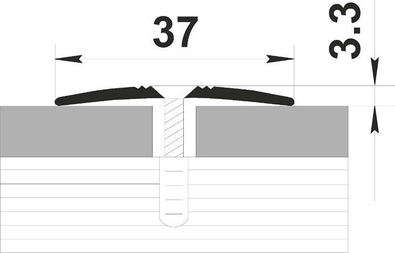 Порог Best Profile А5 КД 1.35/195 (серебристая сосна) — фото 2