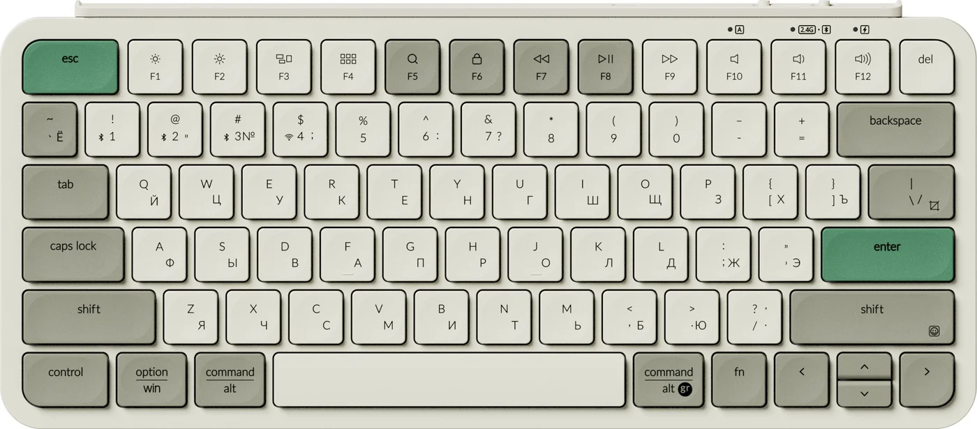 Клавиатура Keychron B1 Pro / B1P-K12-RU (ретро зеленый)