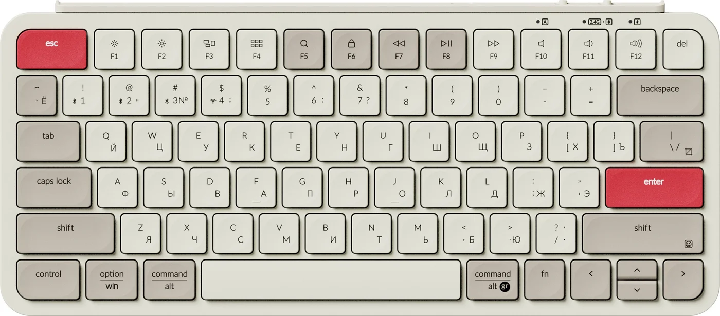 Клавиатура Keychron B1 Pro / B1P-K13-RU (ретро красный)