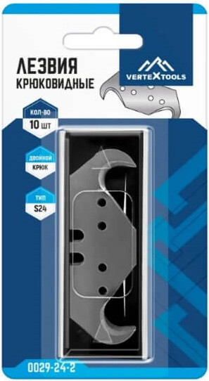 Лезвие сменное Vertex Tools Крюковидное Тип S24 / 0029-24-2