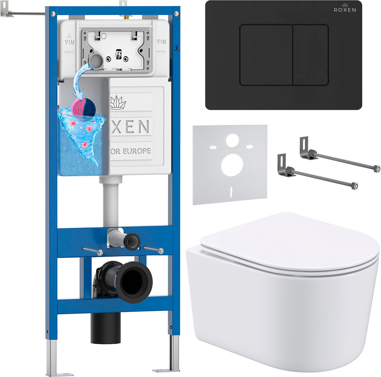 Инсталляция с унитазом подвесным Roxen StounFix Dual Fresh 868492