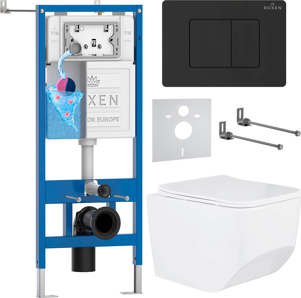 Инсталляция с унитазом подвесным Roxen StounFix Dual Fresh 868498