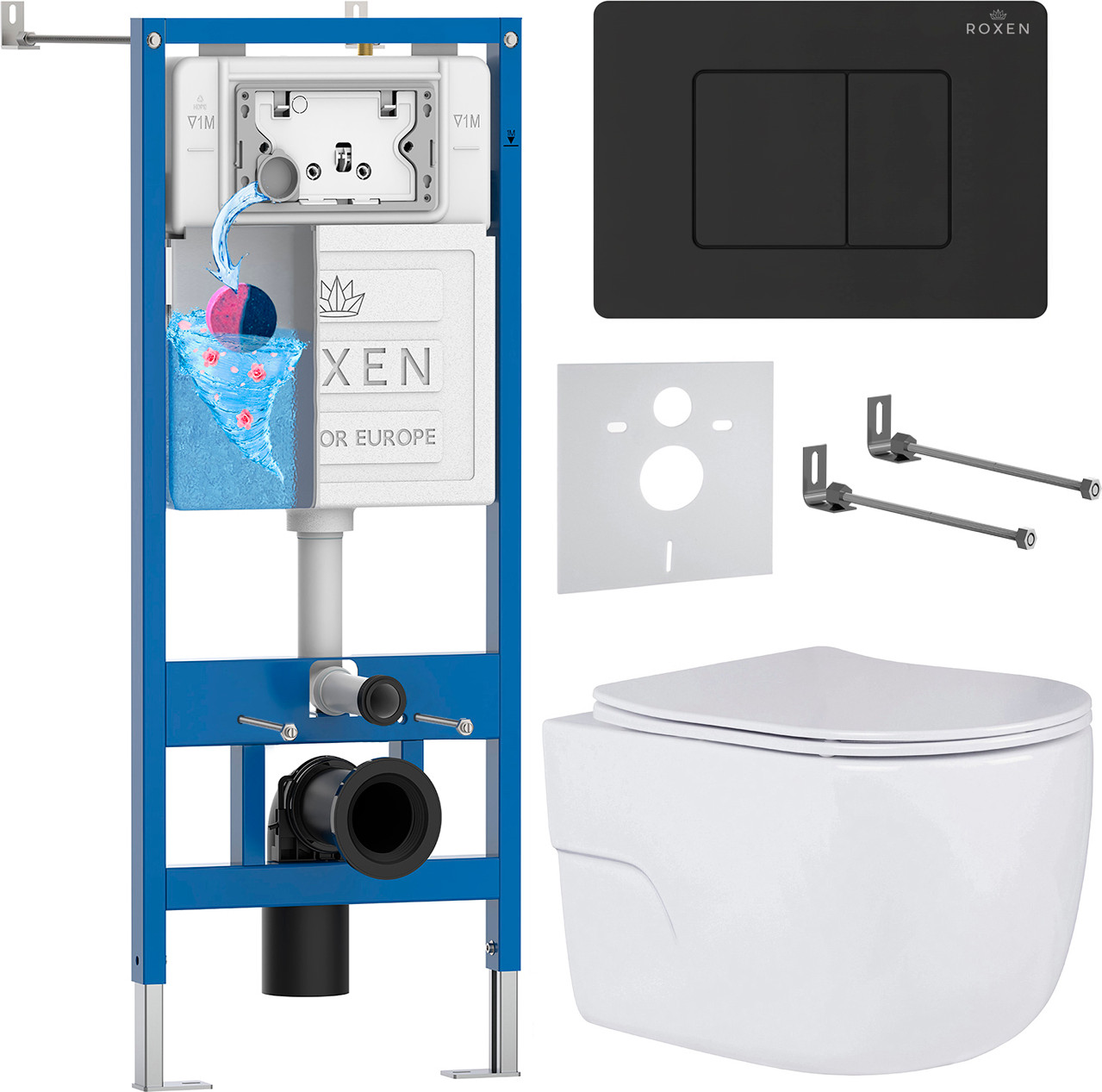 Инсталляция с унитазом подвесным Roxen StounFix Dual Fresh 868500