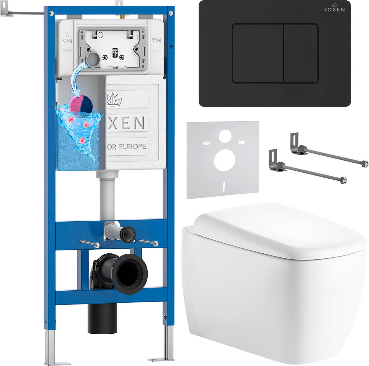 Инсталляция с унитазом подвесным Roxen StounFix Dual Fresh 868521
