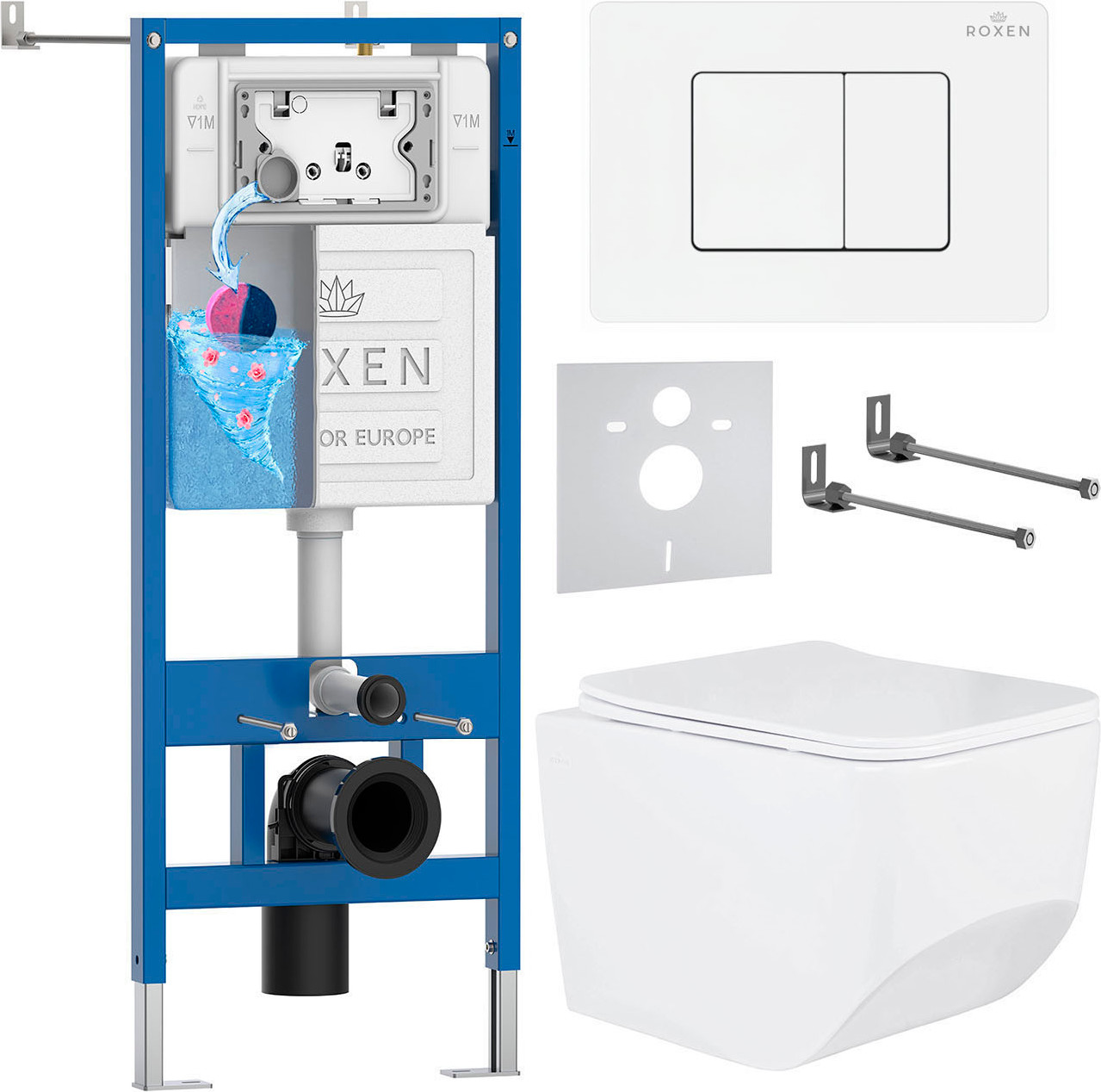 Инсталляция с унитазом подвесным Roxen StounFix Dual Fresh 868532