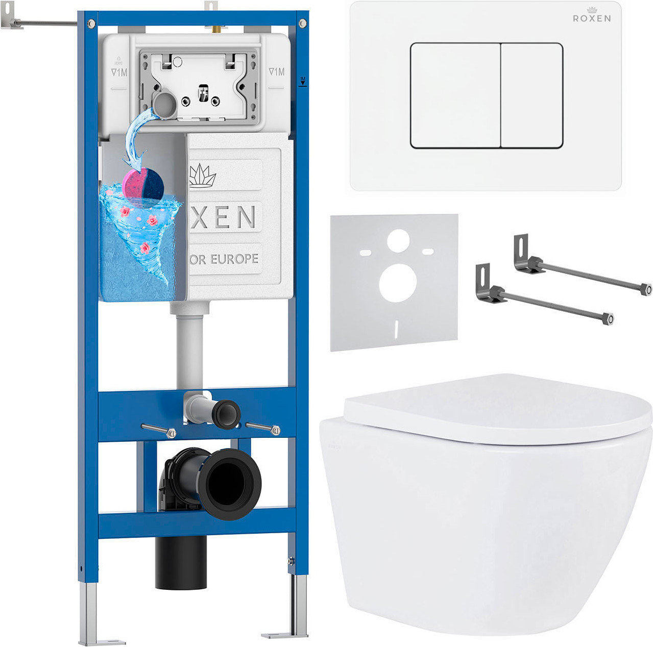 Инсталляция с унитазом подвесным Roxen StounFix Dual Fresh 868548