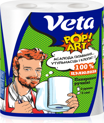 Бумажные полотенца Veta Pop Art (1х2рул)