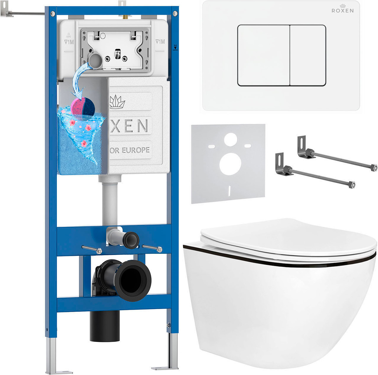 Инсталляция с унитазом подвесным Roxen StounFix Dual Fresh 868551