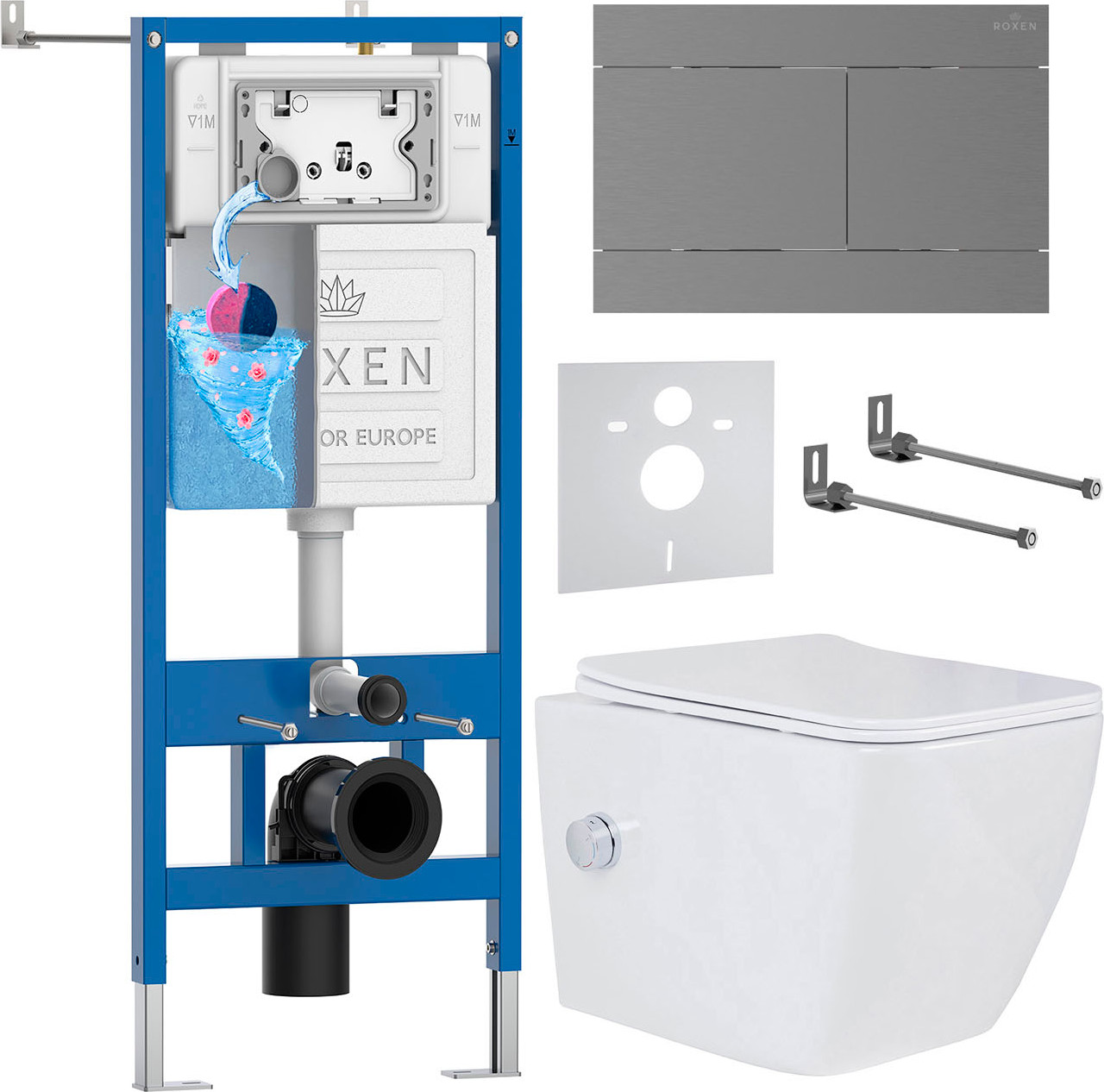 Инсталляция с унитазом подвесным Roxen StounFix Dual Fresh 868599