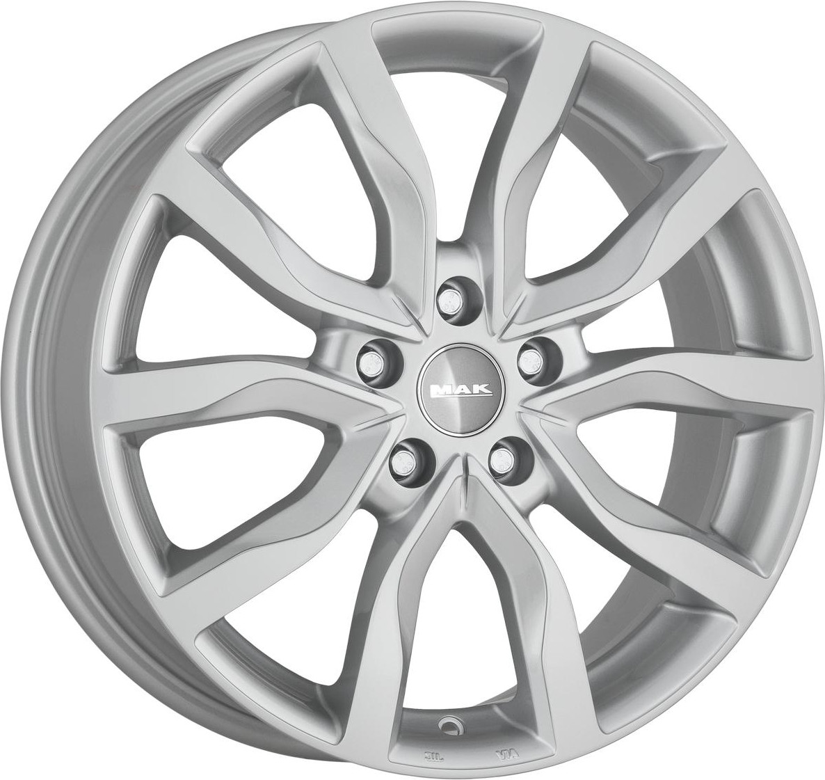 Литой диск MAK Highlands 21x9.5" 5x120мм DIA 72.6мм ET 49мм Silver