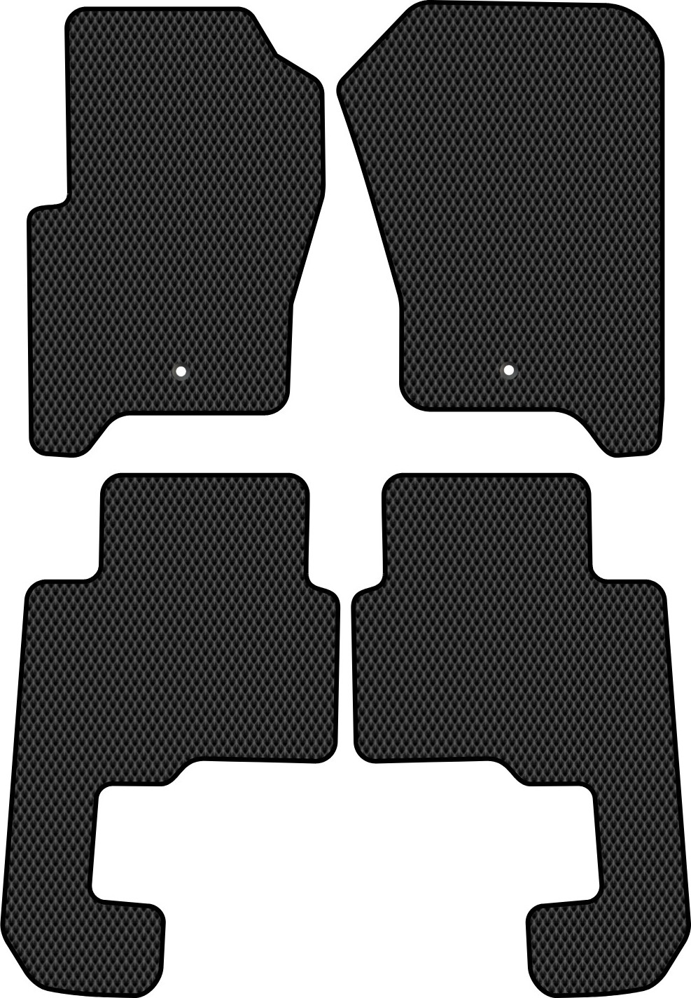 Комплект ковриков для авто Alicosta 0634_2 для Land Rover Discovery III SUV/L319 2004-2009 (EVA ромб, черный)