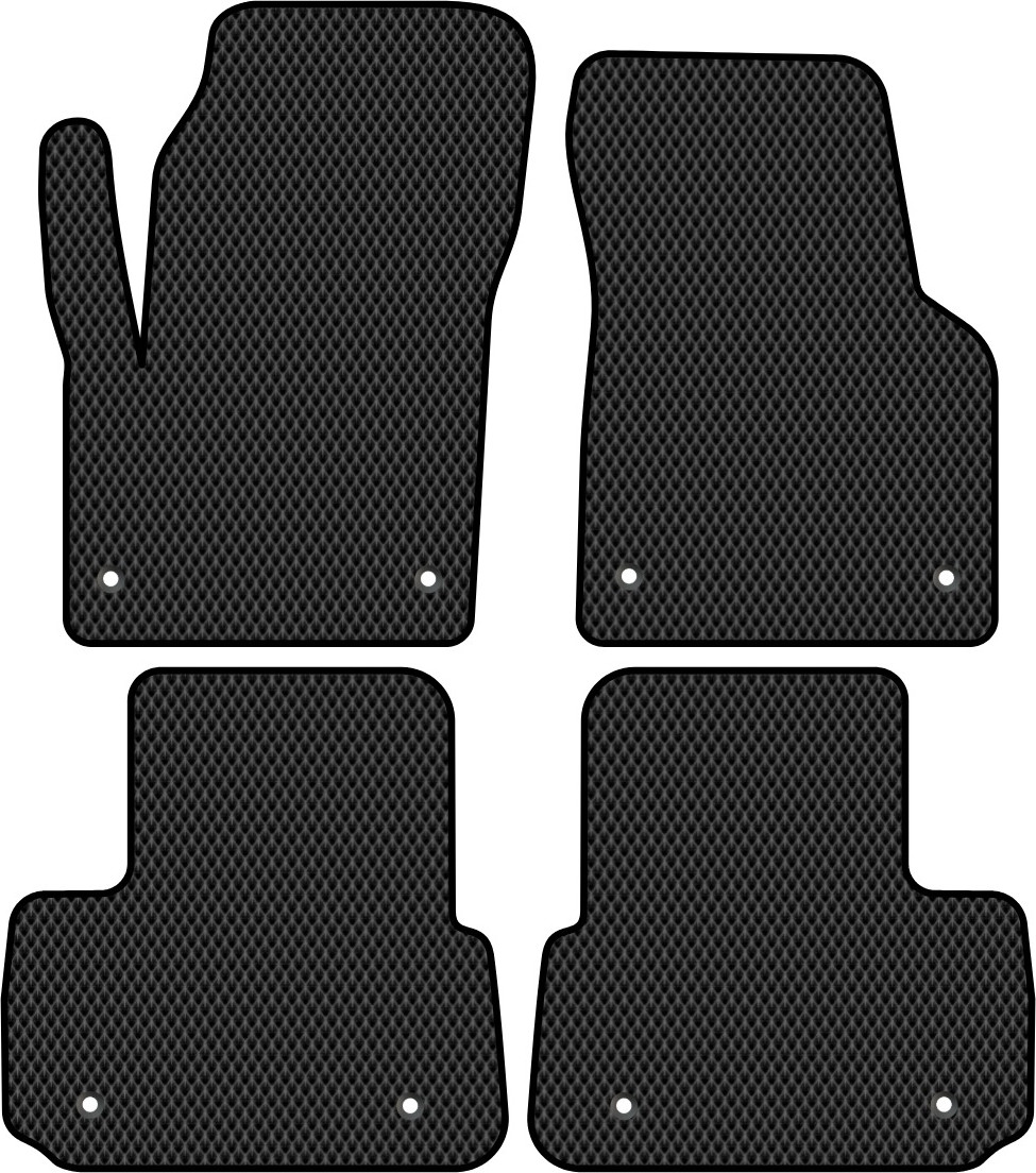 Комплект ковриков для авто Alicosta 0639_2 для Land Rover Discovery Sport I SUV/L550 2014-2019 (EVA ромб, черный)