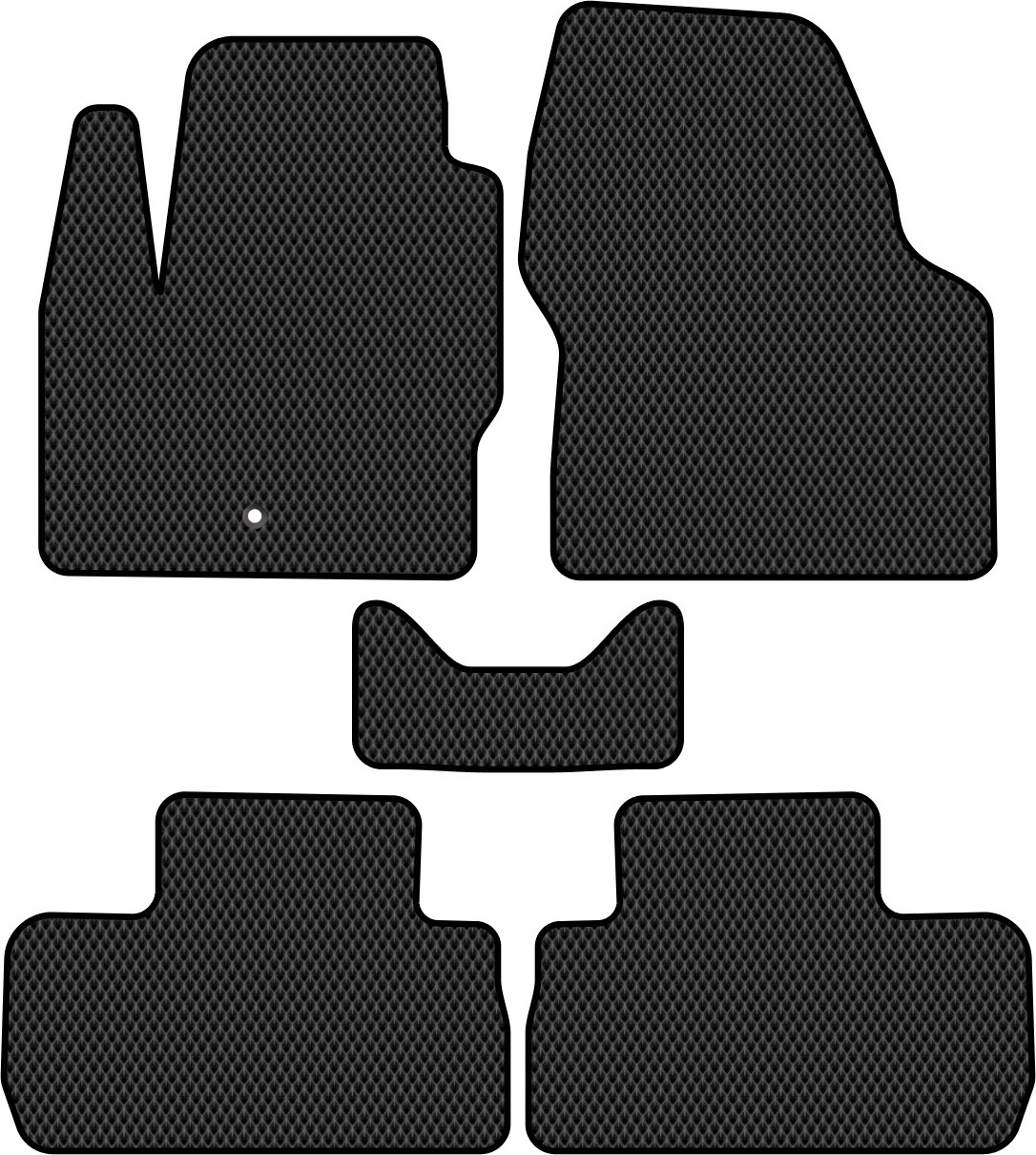 Комплект ковриков для авто Alicosta 1567_2 для Land Rover Freelander II SUV/L359 2006-2010 (EVA ромб, черный)