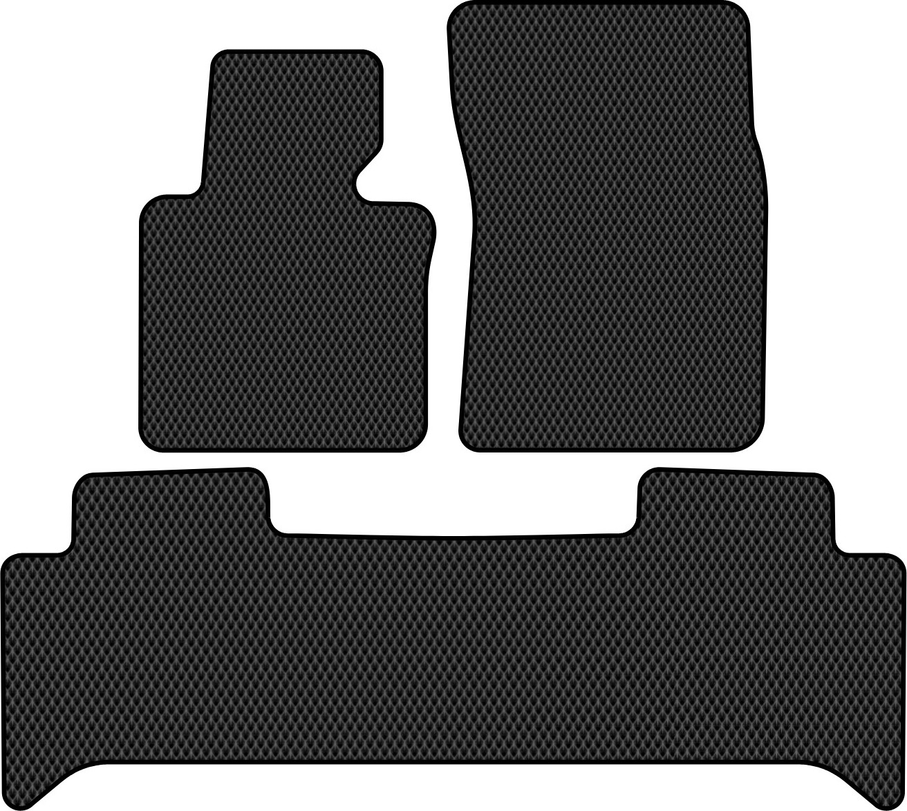Комплект ковриков для авто Alicosta 0649_2 для Land Rover Range Rover III SUV/L322 2002-2012 (EVA ромб, черный)