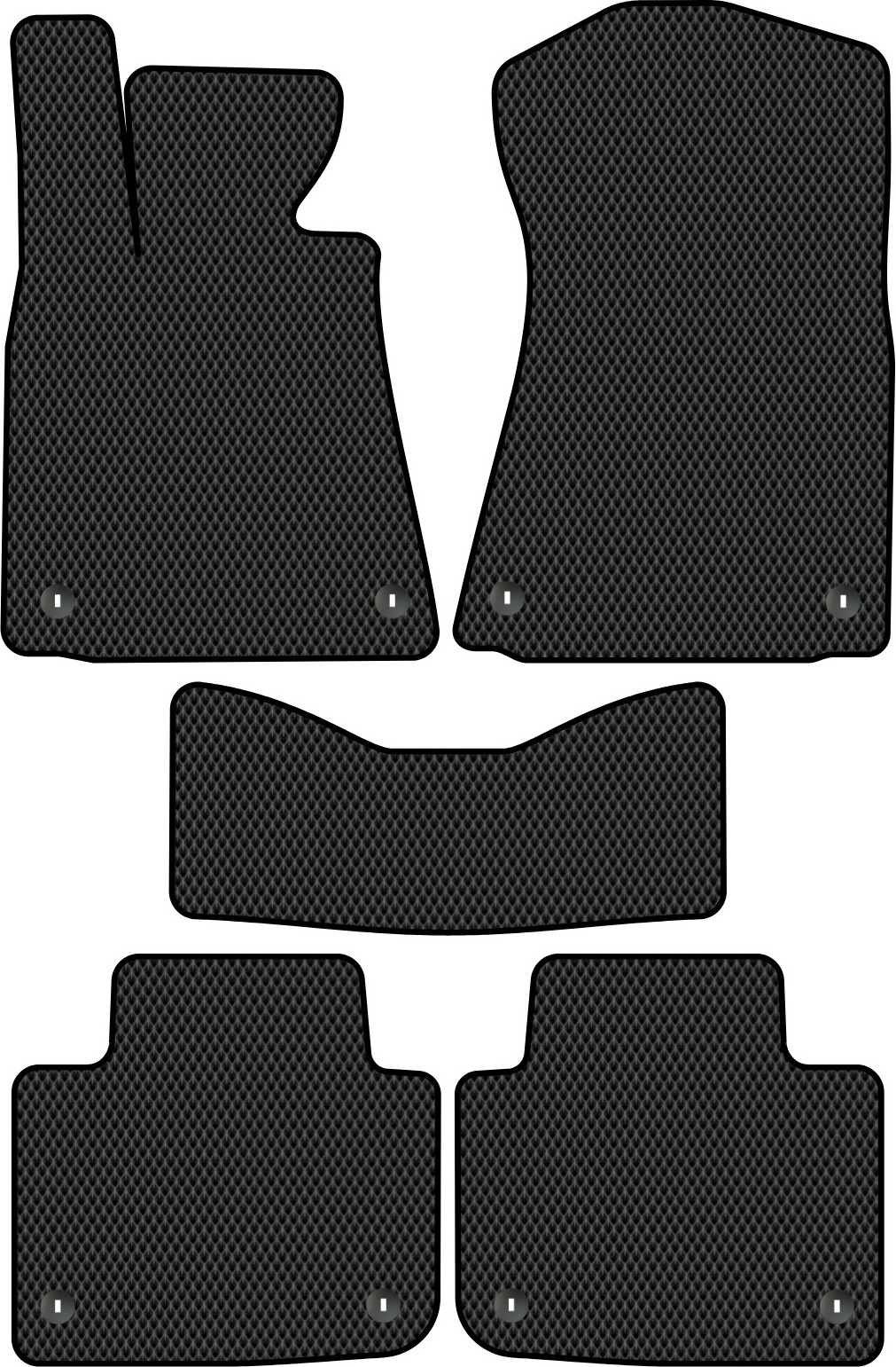 Комплект ковриков для авто Alicosta 0678_2 для Lexus GS F IV седан/L10/ARL10/2WD USA L10 2011-2020 (EVA ромб, черный)