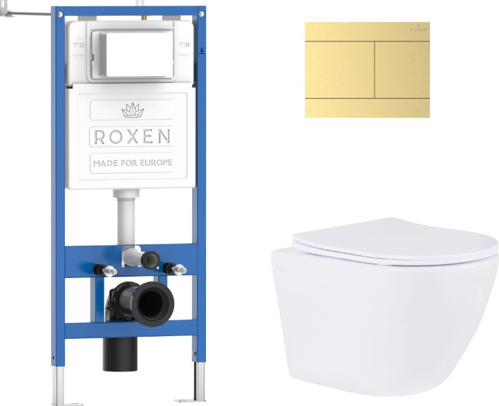 Унитаз подвесной с инсталляцией Roxen StounFix Dual Fresh 868638
