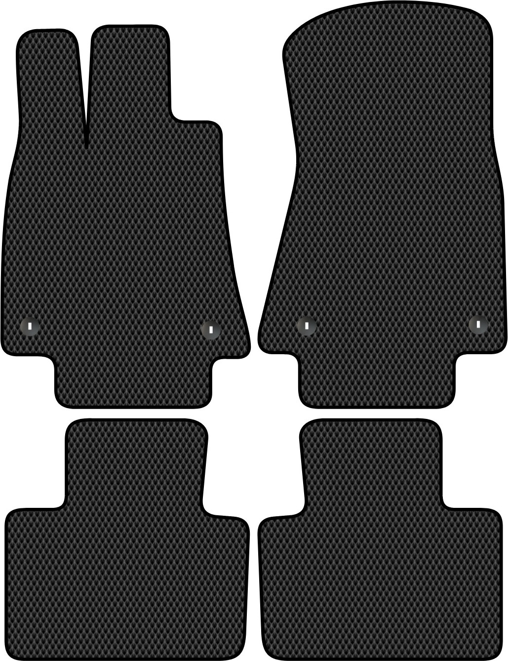 Комплект ковриков для авто Alicosta 0688_2 для Lexus IS250 III седан/XE30 2013-2015 (EVA ромб, черный) — фото 1