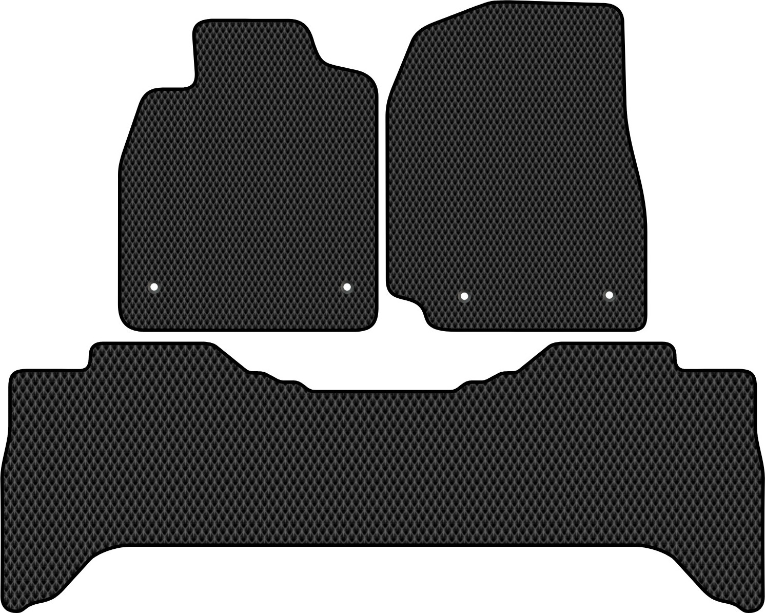 Комплект ковриков для авто Alicosta 2350_2 для Lexus LX470 SUV/J100 2002-2007 (EVA ромб, черный)